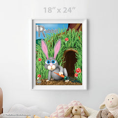 Balloon Rabbit Poster