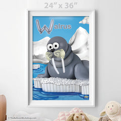 Balloon Walrus Poster