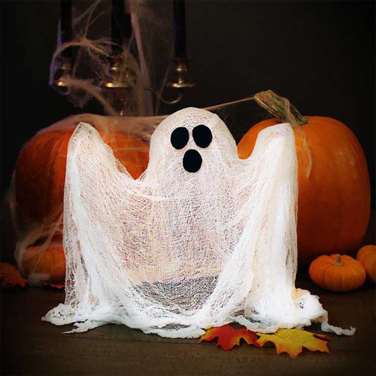 Spooky Cheesecloth Ghost Project