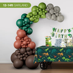 DIY Balloon Garland Arch PRO Kit - Dinosaur Jungle Theme with How To Video Tutorial - Dino Birthday Decor, Baby Shower Party Supplies Set