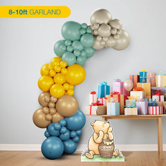 DIY Balloon Garland Arch PRO Kit - Vintage Pooh Bear Theme with How To Video Tutorial - 1st Birthday Decor, Baby Shower Party Supplies Set