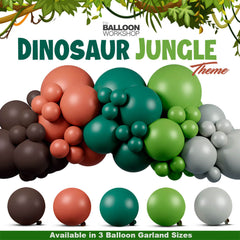 DIY Balloon Garland Arch PRO Kit - Dinosaur Jungle Theme with How To Video Tutorial - Dino Birthday Decor, Baby Shower Party Supplies Set