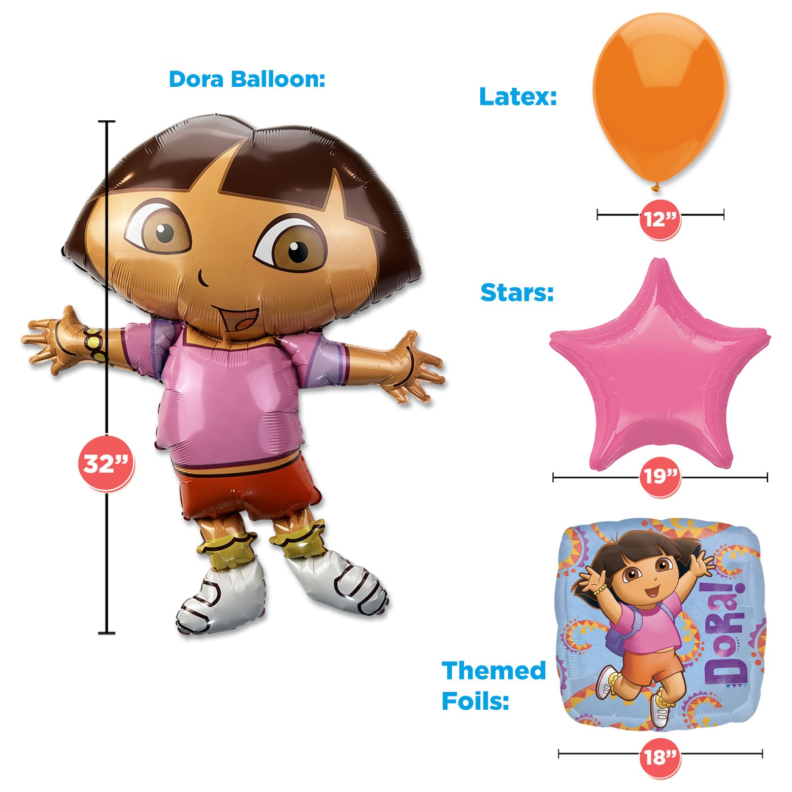 Dora the Explorer Deluxe Balloon Bouquet