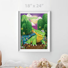 ABC Balloon Book - 18 inch x 24 inch Alligator Poster