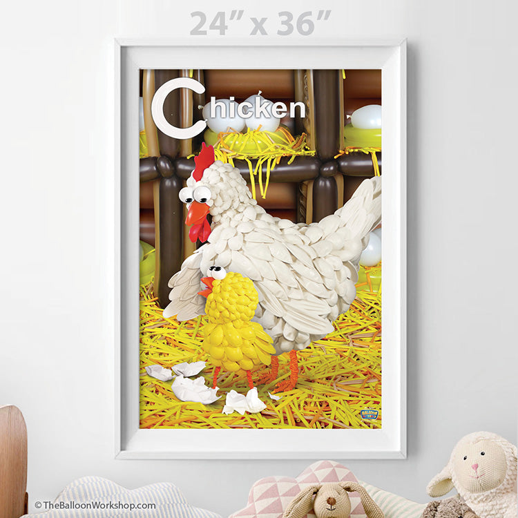 Balloon Chicken Poster