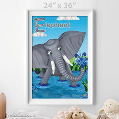 Balloon Elephant Poster