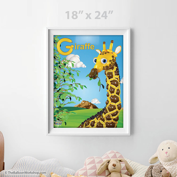 ABC Balloon Book - 18" x 24" Giraffe Poster