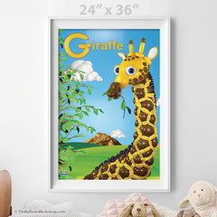 ABC Balloon Book - 24' x 36" Giraffe Poster