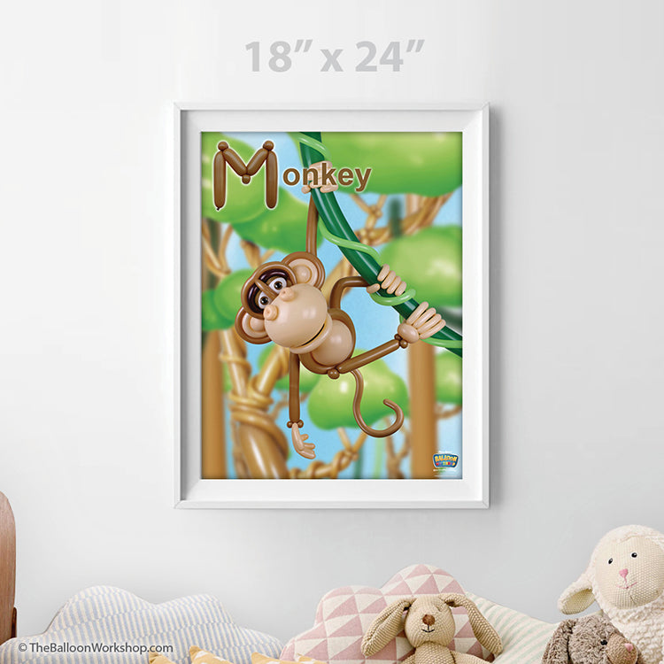 Balloon Monkey Poster