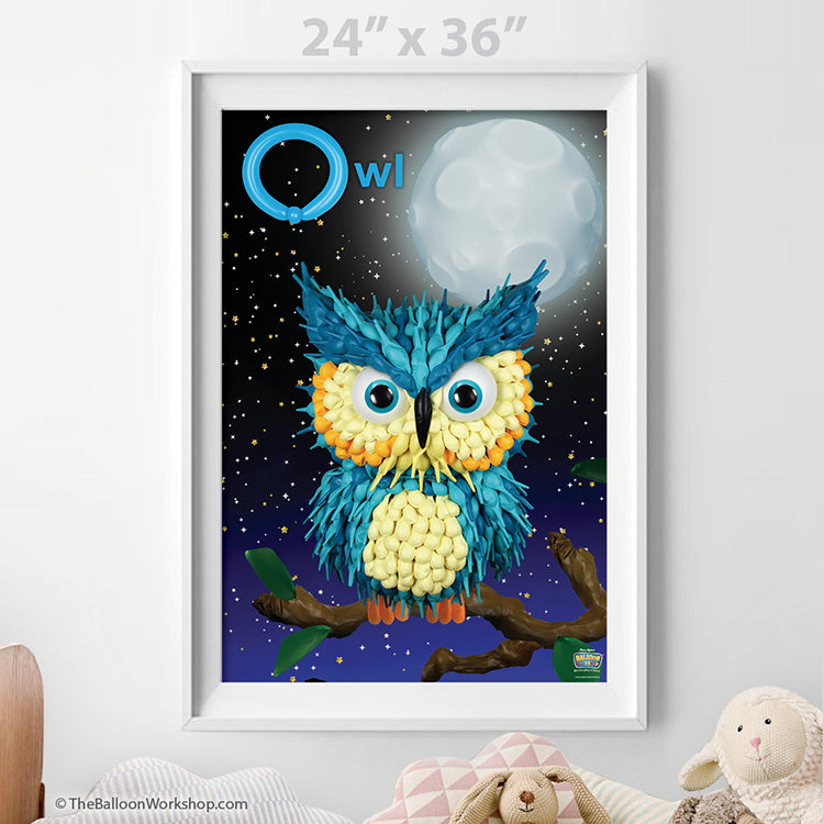 Balloon Owl Poster