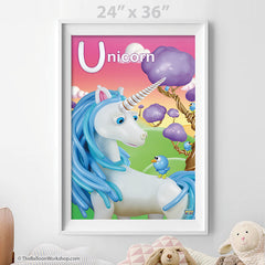 Balloon Unicorn Poster