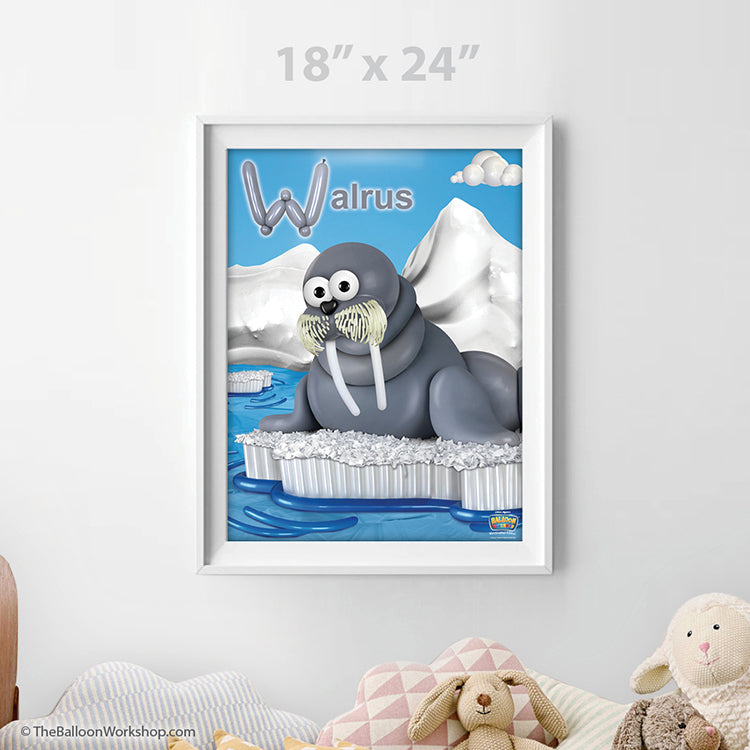 Balloon Walrus Poster