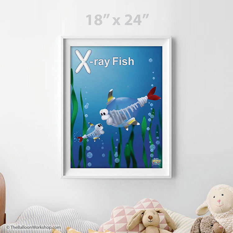 Balloon X-Ray Fish Poster