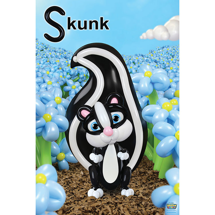 Balloon Skunk Poster