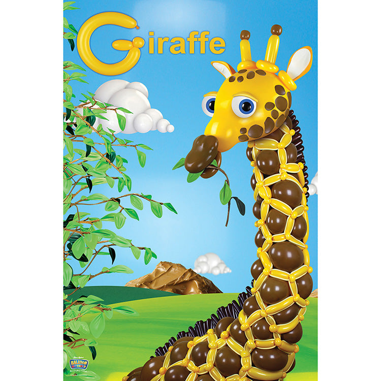 ABC Balloon Book - Giraffe Poster