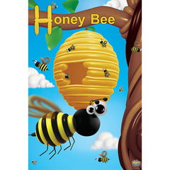 Balloon Honey Bee Poster
